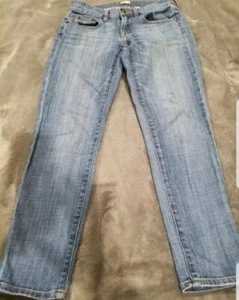 J Crew Womens Stretch Skinny Jeans Size 27 Medium Wash Blue Denim Mid Rise - Picture 1 of 6