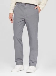 Goodfellow & Co Men's Every Wear Straight Leg Slim Straight Chino Pants Gray - Picture 1 of 11