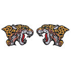  2 Pcs Banner Clothing Accessories Sew-On Patch Decorative Leopard Print