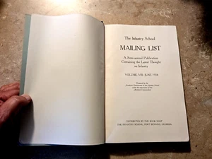 The Infantry School Mailing List - Fort Benning Georgia, 1933-1934 Vol 8 FAST SHI - Bild 1 von 3