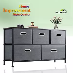 Schublade Kommode Regal Organizer Behälter Kommode mit 5 Stoff Schubladen Turm Aufbewahrung - Bild 1 von 12