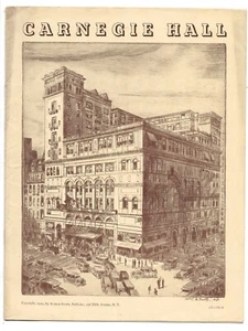 CARNEGIE HALL 1929 Program – Rare Vintage Ads – NYC History Collectible - Picture 1 of 4