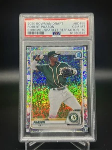Bowman Draft Robert Puason 2020 cromo refractor brillante PSA 10 #BD155 Athletics - Imagen 1 de 2
