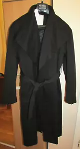 Gabardina negra ruidosa para mujer con cinturón delantero abierto talla XS - Imagen 1 de 7