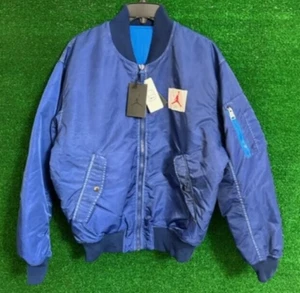 Men's Air Jordan MA-1 Reversible Bomber Jacket Blue Sweater CV2242-492 Size M - Picture 1 of 4