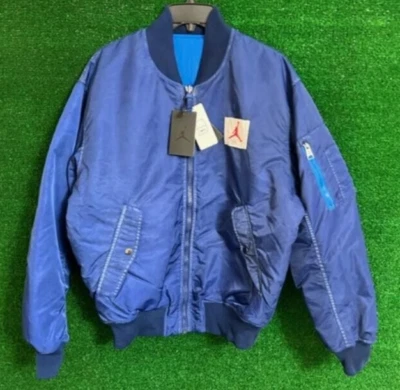 Men's Air Jordan MA-1 Reversible Bomber Jacket Blue Sweater CV2242-492 Size M - Image 1 of 4
