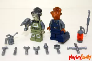 LEGO STAR WARS, 2 Mon Calamari Mechaniker mit Werkzeug, aus LEGO®-Teilen, MOC - Bild 1 von 6