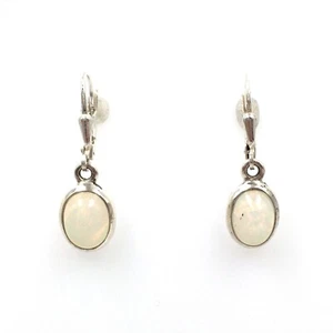 925 Silber Ohrhänger 3.5ct Opal Damen Schmuck modern Vollopal Ohrring 2.9cm - Picture 1 of 12