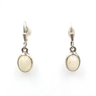 Orecchini pendenti in argento 925 opale 3,5 ct gioielli da donna orecchino mo... - Immagine 1 di 4