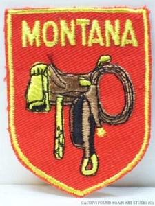 Montana State Patch Western Montana silla de montar a caballo recuerdo bordado MT - Imagen 1 de 3