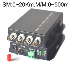 4 convertidores de medios ópticos analógicos de video sobre fibra óptica óptico ST monomodo multimodo - Imagen 1 de 11