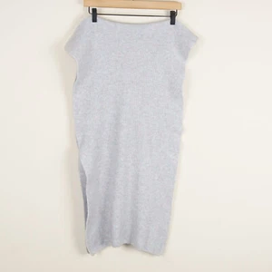 J Crew Ribbed Supersoft Yarn Gray Wool Alpaca Blend Scarf Sz OS 14" x 68" - Picture 1 of 9