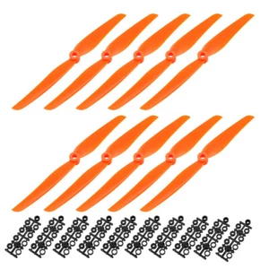 10Paar RC Propeller CW 7035 7"x3.5" 2 Blatt Flugzeug  Orange Adapter - Bild 1 von 3