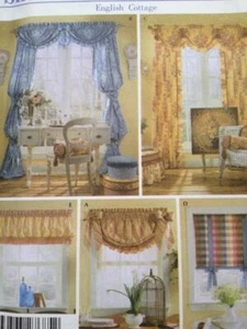 Simplicity Sewing Pattern 5047 Window Treatments English Cottage Uncut - Picture 1 of 3