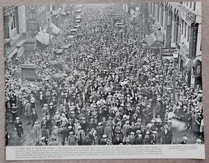 11x14 PHOTO SACCO AND VANZETTI FUNERAL CROWD SCOLLAY SQUARE BOSTON MASSACHUSETTS - Picture 1 of 1