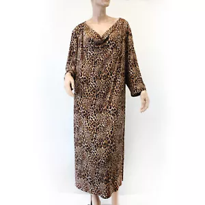 Catherines Plus Size Animal Print Maxi DRESS 3X, 26/28W Spring Summer - Picture 1 of 8