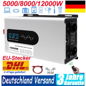 8000W 12000W Max 12V 24V 48V - 230V Reiner Sinus Spannungswandler Wechselrichter - Bild 1 von 23