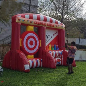 Juegos de carnaval 2 en 1 juegos deportivos al aire libre inflable dardos y tiro con arco juego - Imagen 1 de 5