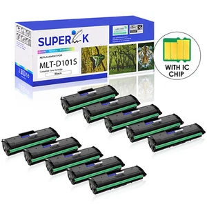 10PK MLT-D101S 101S Black Toner Cartridge for Samsung ML-2165 ML-2166W ML-2168 - Afbeelding 1 van 24