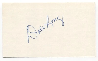 Richard Dale Long Signed 3x5 Index Card Baseball Autographed Pittsburgh Pirates - Image 1 of 2
