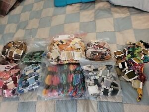 300+ Lot DMC and others 8 Bags NEW AND USED CARDS AND SKEENS Embroidery Thread