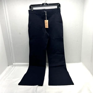 QUINCE Stretch Bootcut Pant Trouser Black Flat Front SZ M Petite New w Tags - Picture 1 of 8