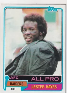 1981 TOPPS LESTER HAYES OAKLAND RAIDERS NFL FOOTBALL #20 JC-3732 - Picture 1 of 1