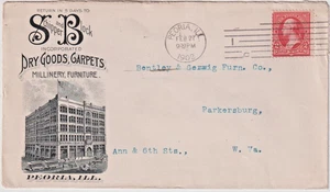 1902 Peoria ILL illust advt cover Schipper & Block Dry Goods, Carpets (K34) - Picture 1 of 1