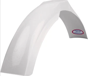 Preston Petty MX Cross Vintage Guardabarros Delantero Universal Blanco - Imagen 1 de 2