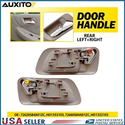 Conjunto de maçaneta de porta para 1998-2002 Honda Accord traseira interna bege carcaça 2 peças D - Imagem 1 de 4