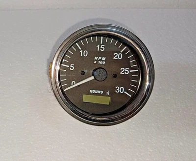 Tachometer Hourmeter 0-3000 RPM Alternator Diesel Engine 85MM +12V - Image 1 of 4