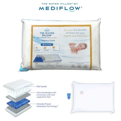 Водяная подушка Mediflow Elite Premium из волокна с эффектом памяти 44 x 66 см - Изображение 1 из 4