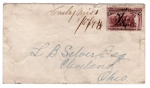 #231 Columbian on Carley MS Marion County (1880-1907) to Cleveland OH 1894 - Picture 1 of 2