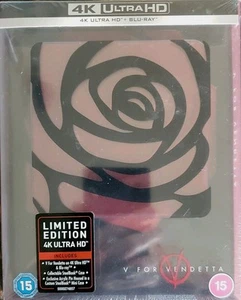 V For Vendetta Brand New Limited Ed Titans of Cult l4K UHD + Blu-ray Steelbook - Picture 1 of 3