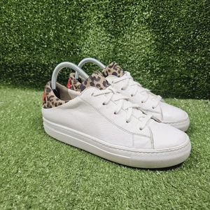 Paul Green White Leather Cheetah Ooh Lala Comfort Sneakers Womens Size 8 - Picture 1 of 10