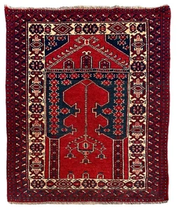 Seltener handgeknüpfter Vintage afghanischer Balouch Wollteppich 4,10 x 3,1 Fuß - Bild 1 von 17