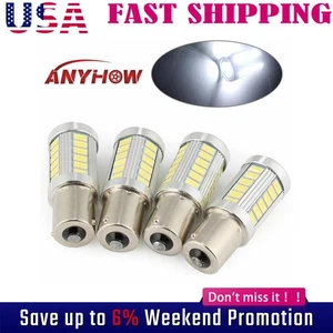 4X 1156 White 33SMD RV Camper LED Interior Bulbs Backup Reverse Lights 1141 1073 - Picture 1 of 12