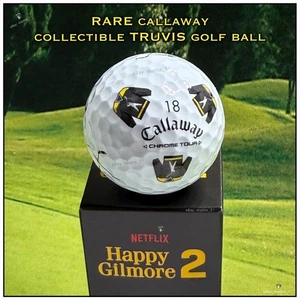 (1) HAPPY GILMORE 2 Callaway Chrome Tour TRUVIS Golf BALL Hockey Jersey + Sticks - Picture 1 of 3
