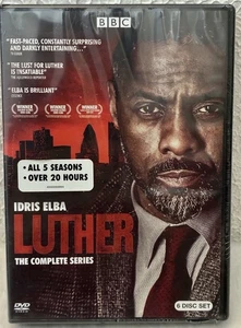 NEW Luther: Complete Series Seasons 1-5 DVD 6-Disc Set Idris Elba BBC Sealed - Foto 1 di 6