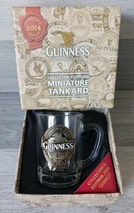 Guinness Collectors Edition Miniature Glass Tankard 2014 Boxed  - Foto 1 di 17