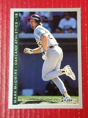 1993 Fleer #296 Mark McGwire Oakland Athletics Bash Brother Home Run Machine - Image 1 of 4