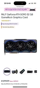 PALIT NVIDIA GeForce RTX 5090 GAMEROCK 32GB GDDR7 Ray-Tracing Grafikkarte, DLS - Bild 1 von 1