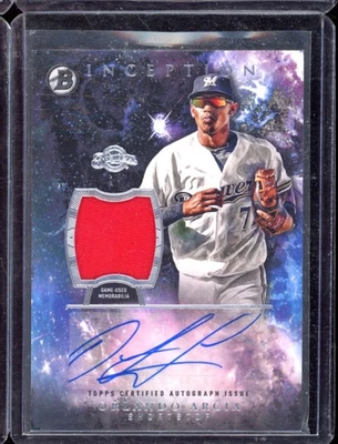 Camiseta Bowman Inception Orlando Arcia 2016 automática Foto 1 de 2