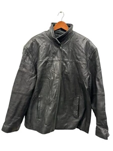 Giacca Boston Harbour donna pelle nera manica lunga colletto full zip taglia XL - Foto 1 di 9