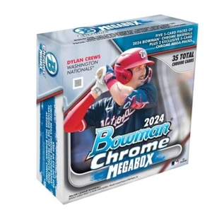 Mega caja de béisbol cromada Topps Bowman 2024 tarjetas coleccionables selladas de fábrica nuevas - Imagen 1 de 6