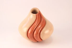 Marcella Jemez Yepa Art Pottery Handmade 4" Swril Vase Polished Painted Signed - Picture 1 of 13