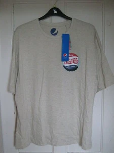 MENS TU OFFICIAL PEPSI COLA CREAM MARL CHRISTMAS T-SHIRT SIZE 3XL NEW BNWT - Picture 1 of 8