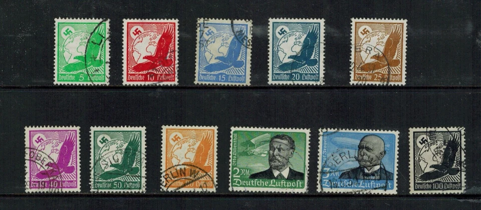 Germany 1934 Airmail set Used Scott #C46 - 56 cds F/VF - Image 1 of 1