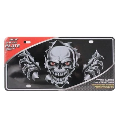 3D License Plate Bone Skull License Plate Frame fits Chevrolet by Pilot - Image 1 of 4