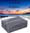 Commutateur matriciel 4K 3D 1080P 4x2 HDMI commutateur séparateur 4 EN 2 SORTIES + audio